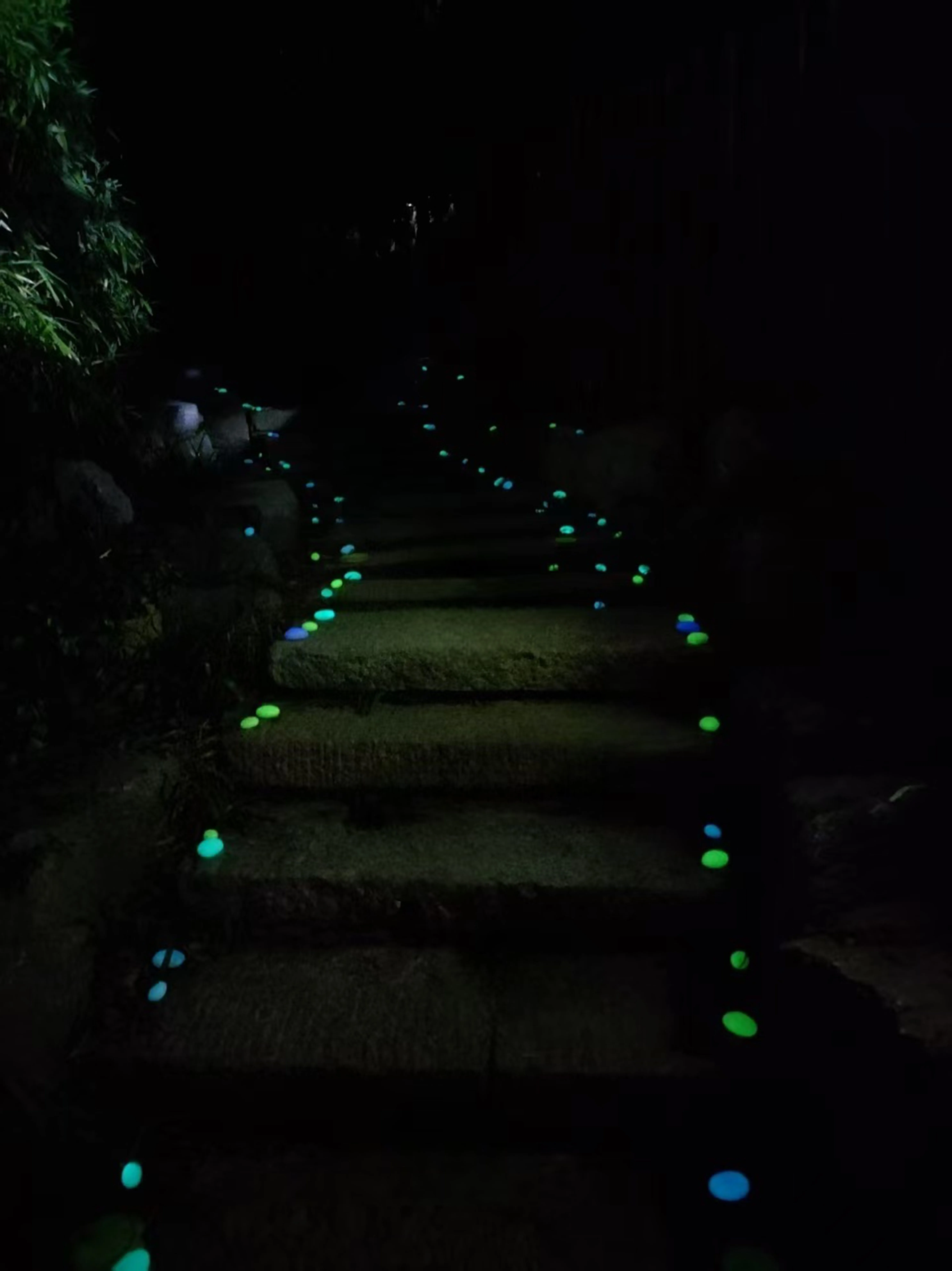 Glow pebbles installation example